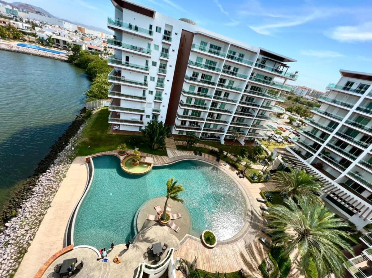 Apartamento Pacifika 7007 con vista panorámica a la marina Mazatlán Exterior foto